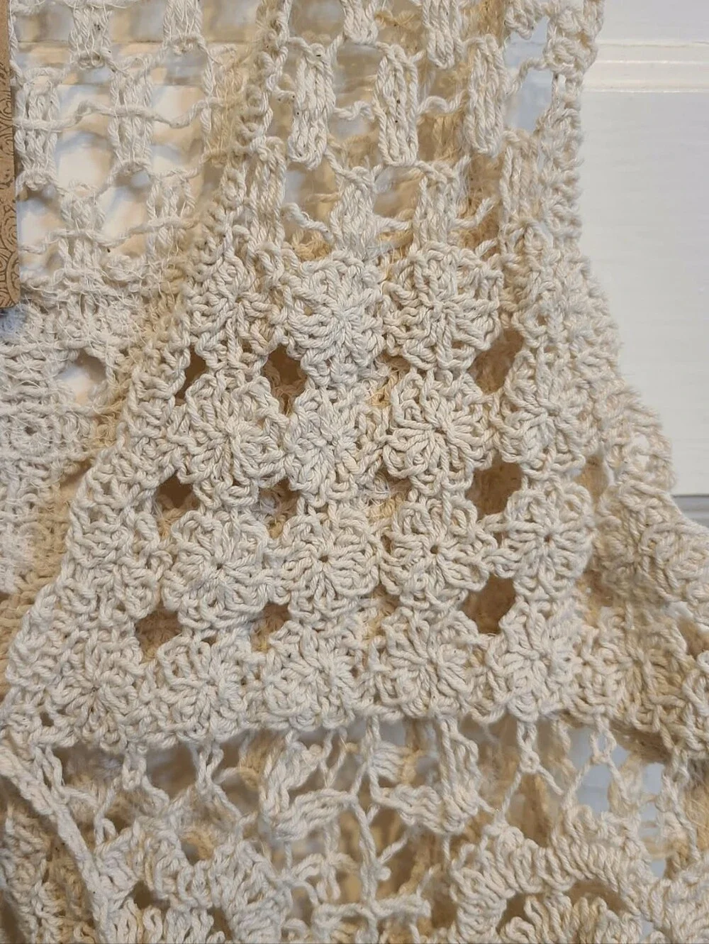 NATURAL LIFE Crochet Tie-Front Camisole Vest in Cream - Picture 3 of 5